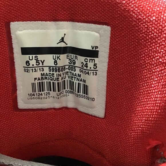 Nike Jordan Flight Origin Retro Youth Mens 6.5 Y Gray Suede Basketball Sneakers - Picture 7 of 11